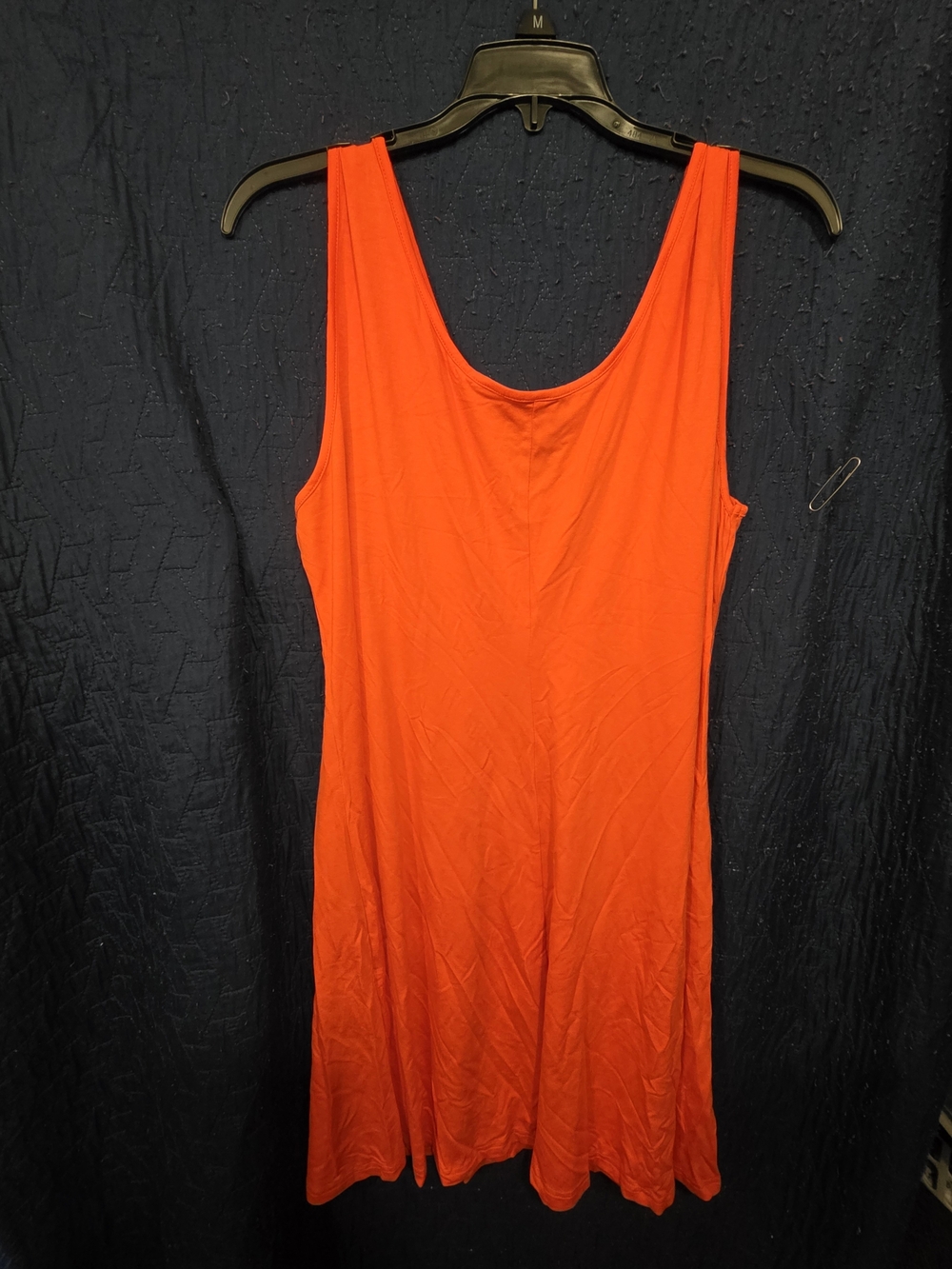 Source Unknown Bright Orange Sleeveless Mini Dress